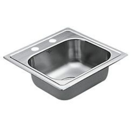 MOEN 15"X15" Stainless Steel 22 Gauge Single Bowl Drop In Sink G224562